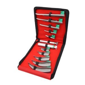 FIBER OPTIC LARYNGOSCOPE SET OF 12 – SINGLE USE