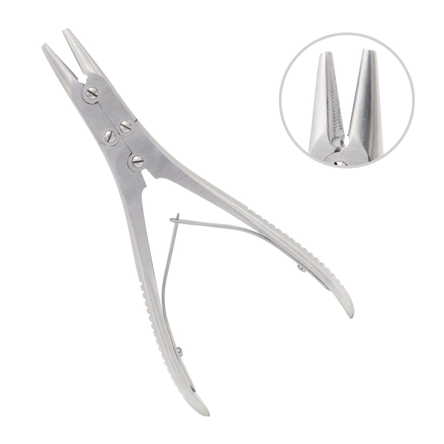 Round and Flat Nose Bending Pliers – 18 cm (7") | Orthodontic and Wire Forming Pliers - Image 2