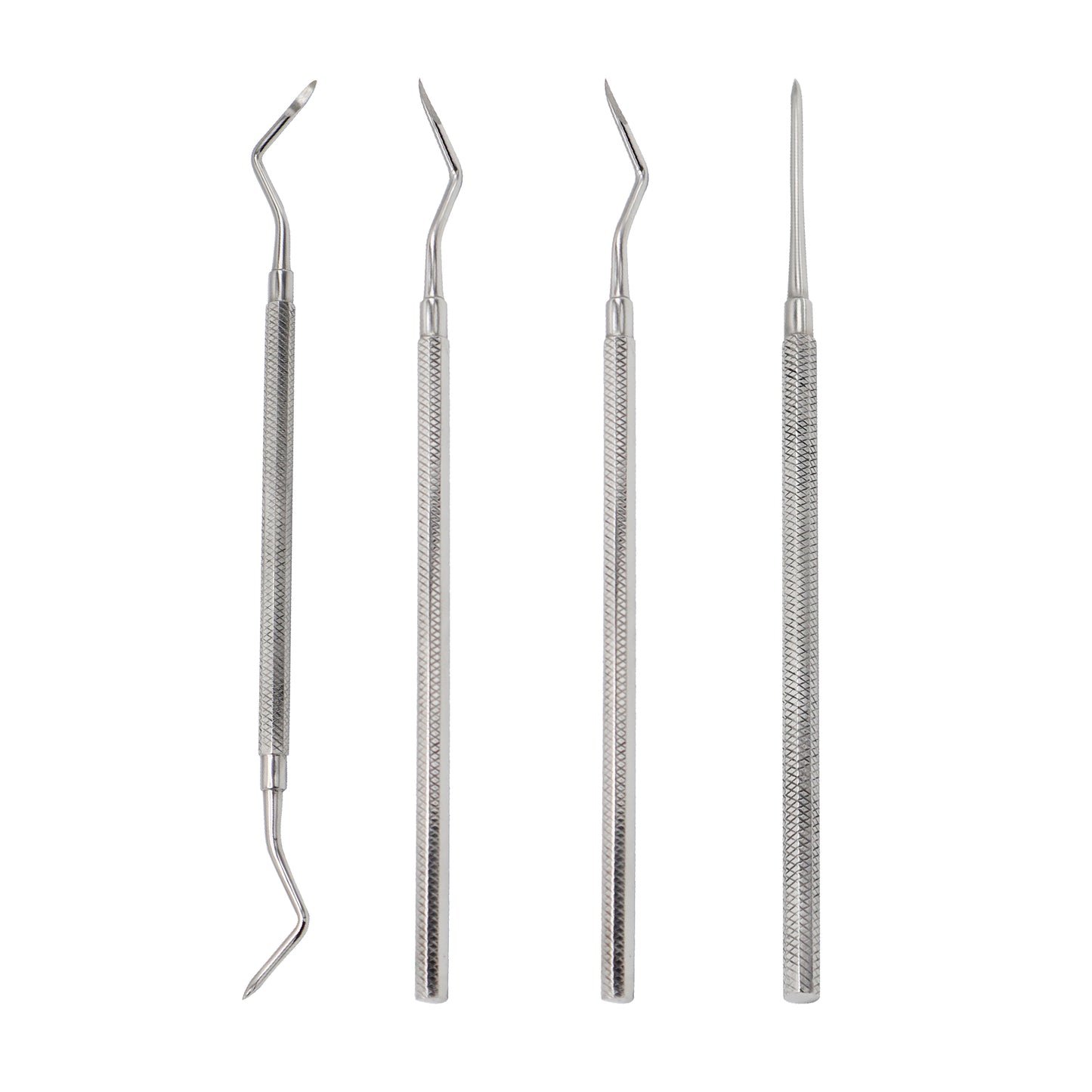 4 Pc Dental Straight Root Tip & Apical Elevator Set - Surgical Extraction Instruments