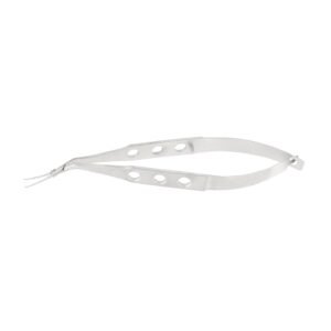 Inamura, Capsulorhexis forceps, cross-action, tip size 1.50 mm at pivot box, tip angle from shaft 45°, overall length 10.5 cm