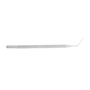 Mushroom, Nucleus Manipulator, 0.65 mm, hemi-Ball Tip, Angled, Overall Length 12.5 cm